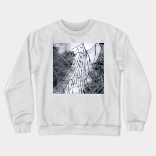 Abstract Mirrored Ghost, black and white Crewneck Sweatshirt